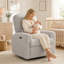 Fauteuil inclinable oscillant oscillant de 35 po avec repose-tête, port USB et port de type C de 35 po, fauteuil inclinable pivotant de 270 po-129720849