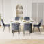Ensemble de table de salle à manger 70,9 po Marble Texture-1587023310-1587475902-1587023304