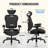 500LBS Big and Tall Office Chair Mesh Breathable,Gaming Chair with Adjustable Backrest Height & Headrest Angle & Adaptive Lumbar Lupport, Executive Computer Desk Chair with 2D Flip-Up Arms
