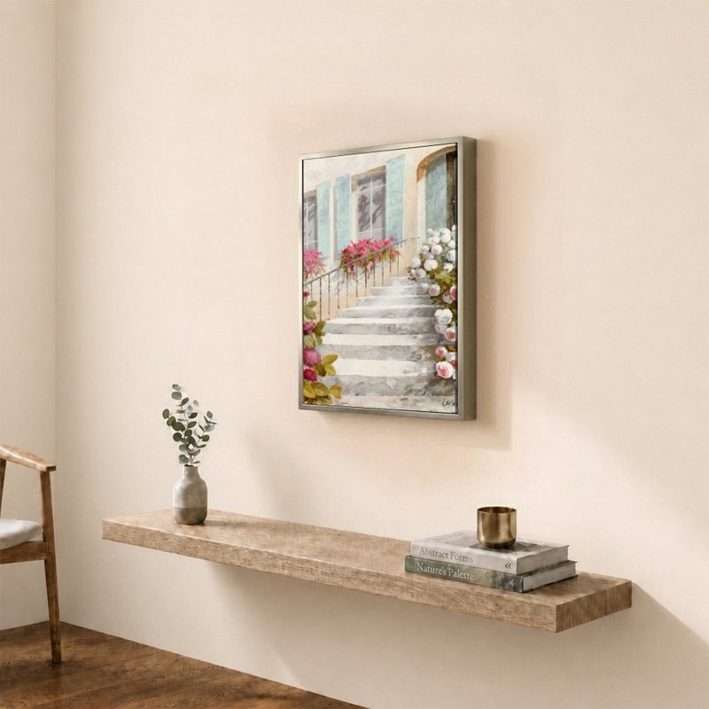 «Floral Entrée Pink Blooms» par Lorenzo Collective - Impression sur toile