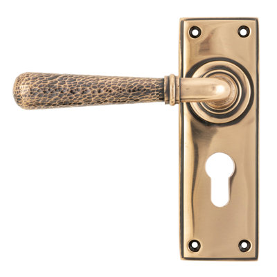 Hammered Newbury Lock Door Handle