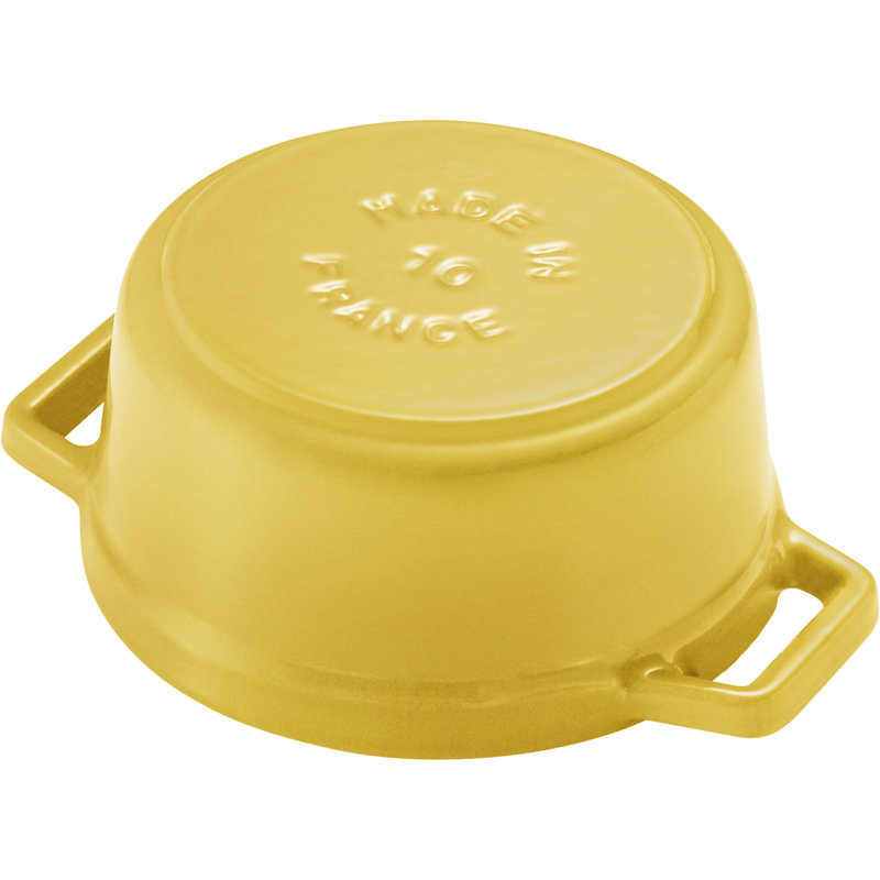 Staub Cast Iron Mini Round Cocotte, Dutch Oven, 0.25-Quart, Serves 1, Made In France, Citron