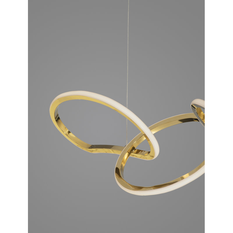 3 - Light Gold LED Unique/Statement Pendant
