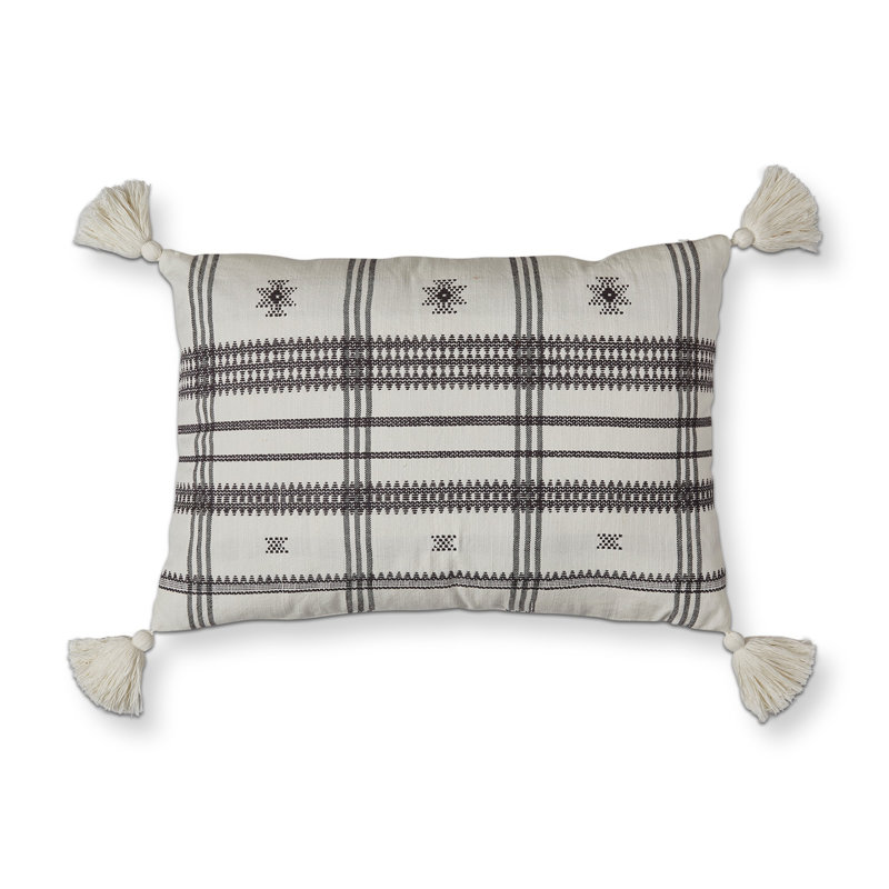 Cotton Lumbar Rectangular Pillow Cover & Insert