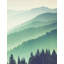Murale misty en bois et brume de montagne colorée Bagley-875558656