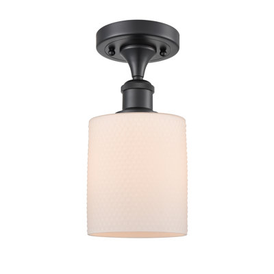 Plafonnier semi-encastré cylindrique simple à 1 lumière de 5 po Leilani