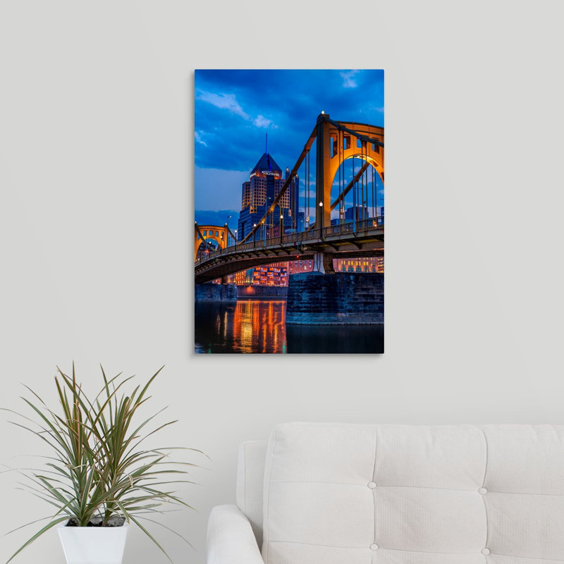 «Pittsburgh Skyline», reproduction de photo sur toile, H 24 po x l 16 po x P 1,5 po