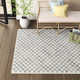 Mariner Checkered Handmade Tufted Wool/Recycled P.E.T. Area Rug in Blue/Gray/Beige