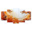 Drifting Fury Reverie Of Dragons II - Dragons Wall Art Living Room 5 Panneaux