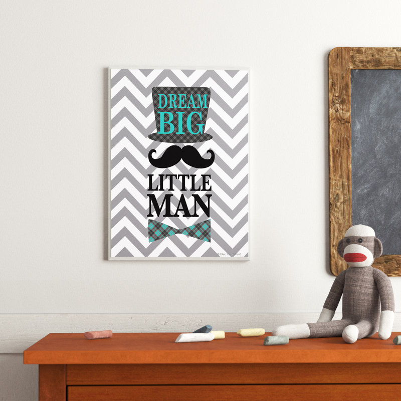 Abernathy Dream Big Little Man Chevron, plaque murale