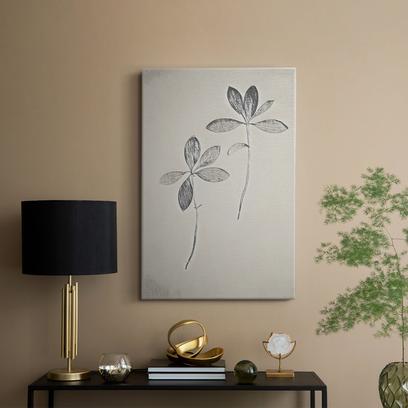 Motif floral rétro CCXII - galerie Cavas, H 12 po x l 8 po