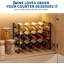 Stackable Steel Wine Rack, Holds 8 to 12 Wine Bottles, Detachable Wave Bottle Storage Organizer for Countertop, Bar, Kitchen and Wine Cellar-1452076413