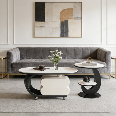 Table basse Rock Slab avec rangement
