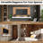 Dymphia Floating Entertainment Center for TVs up to 55 inch, TV Wall Panel with LED Strip and Shelf-1378349296