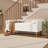 Lyndes Modern Upholstered Boucle Storage Benchn With Pillows And And Solid Wood Legs