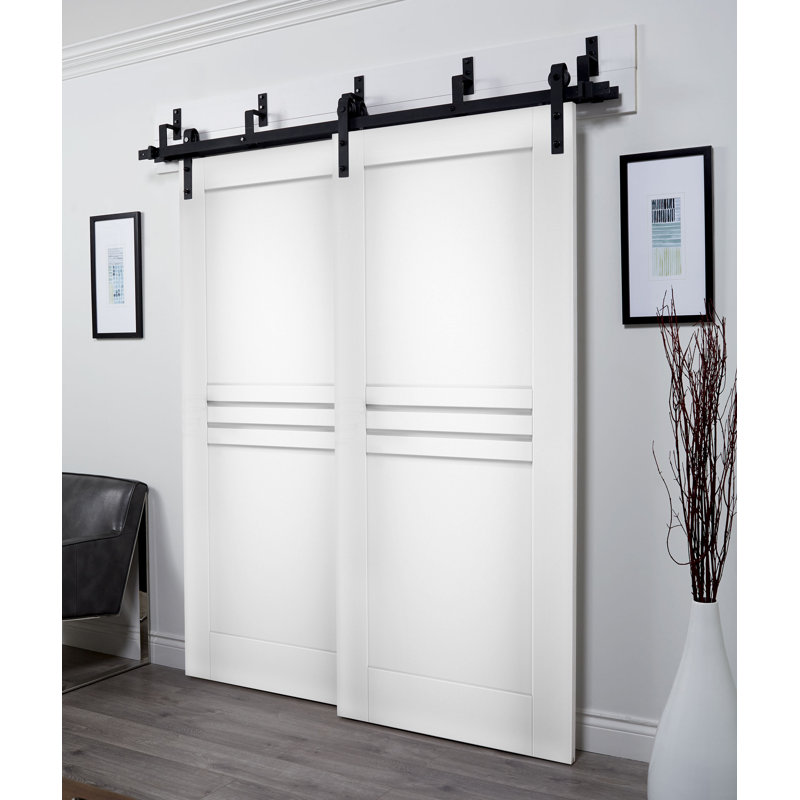 Portes de grange en bois manufacturé Mela, 56 po x 80 po