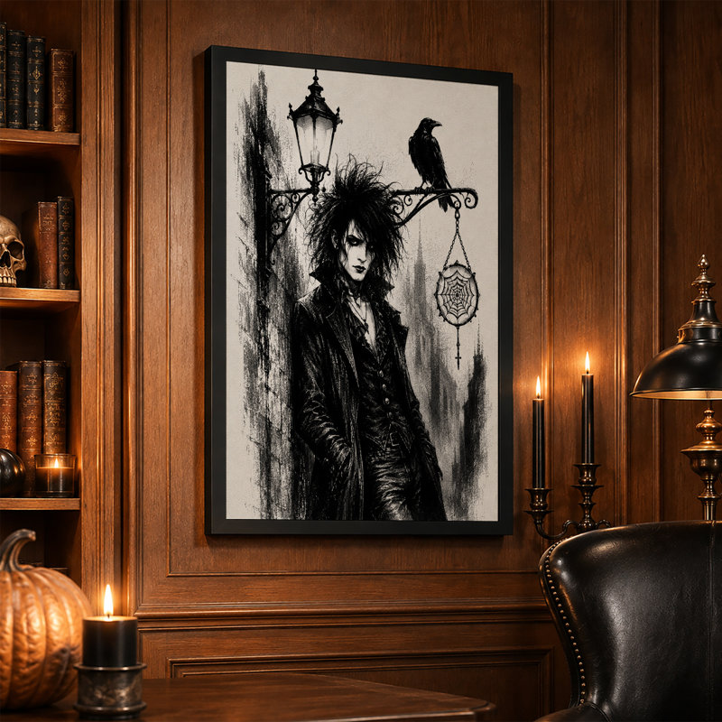 Art mural sur toile noir et blanc, H 30 po x l 20 po