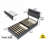 Neutral Gray Upholstered Storage Twin Platform Bed for Modern Residential Bedrooms, With Built-In USB Charging