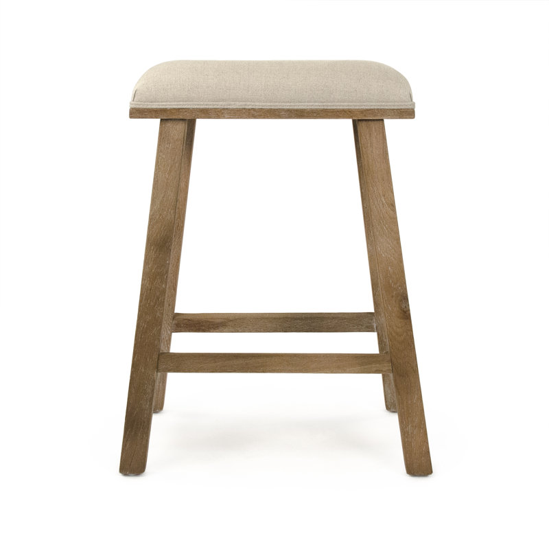 Jocelyn Upholstered Stool with Solid Wood Frame, Counter Stool (25” Seat Height)