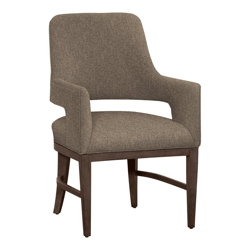 Chaise avec accoudoirs Josie, Noisette, Écorce 8789