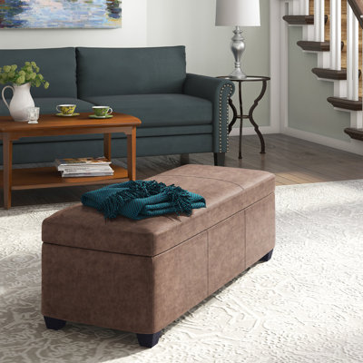 Aiyahna 46.85" Wide Rectangle Upholstered Storage Ottoman