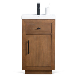 20'' Free Standing Single Bathroom Vanity with Ceramic Top(( scratches sink 