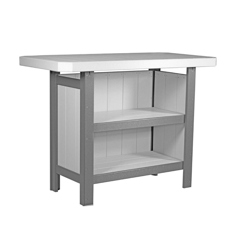 Table 42" rectangulaire Ascot, Gris tourterelle, Ardoise