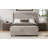 Headboard Corduroy Upholstered Bed Frame with Vertical Stripe Wingback and High Footboard No Box Spring Needed-110126996-110127002