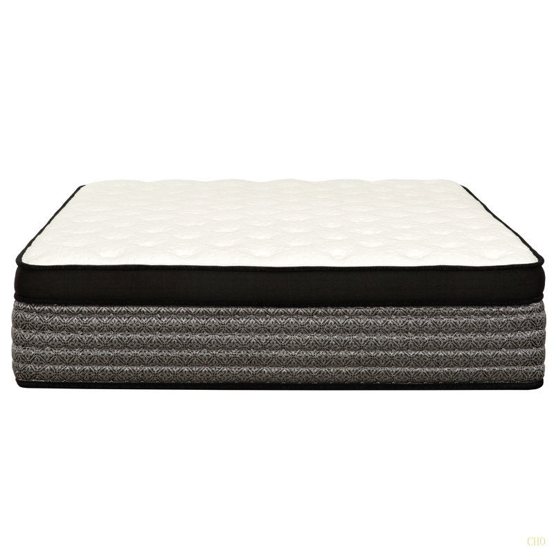 Matelas très grand moelleux 16 po Massucci, mousse à mémoire de forme gélifiée Euro et matelas à ressorts ensachés, technologie de refroidissement, transfert à faible mouvement