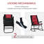 Ensemble de 2 chaises berçantes d'extérieur pliantes et rembourrées