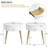 Easy Assembly End Tables With High Gloss Tabletops, Set Of 2, Modern Fluted 2 Side Tables With Drawers, Round Coffee Tables With Golden Legs
