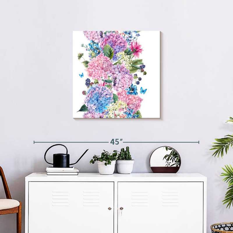 Harnek Butterflies And Hydrangeas