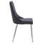 Chaise de salle à manger Ninfa, ensemble de 2, en noir et chrome-1188005577