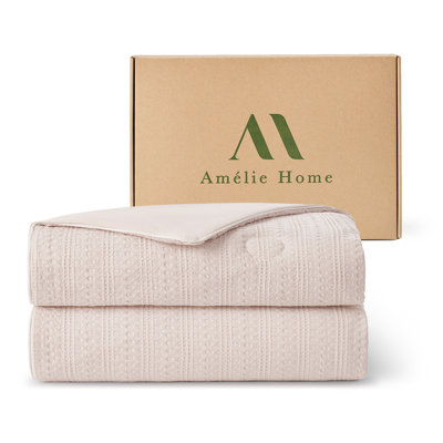Double-Sided Waffle Cooling Comforter For Hot Sleepers, Machine Washable