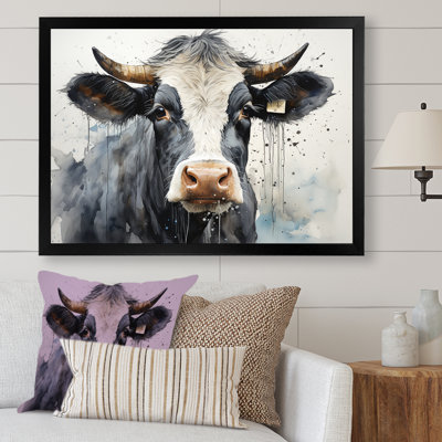 " Handsome Black Adn White Cattle Portrait "