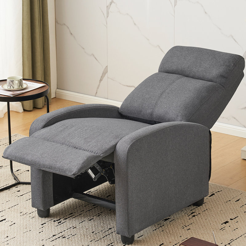 Fauteuil inclinable manuel en lin avec rembourrage en mousse , Lin gris