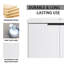 Meuble-lavabo mural 36 po avec lavabo en résine-137475205