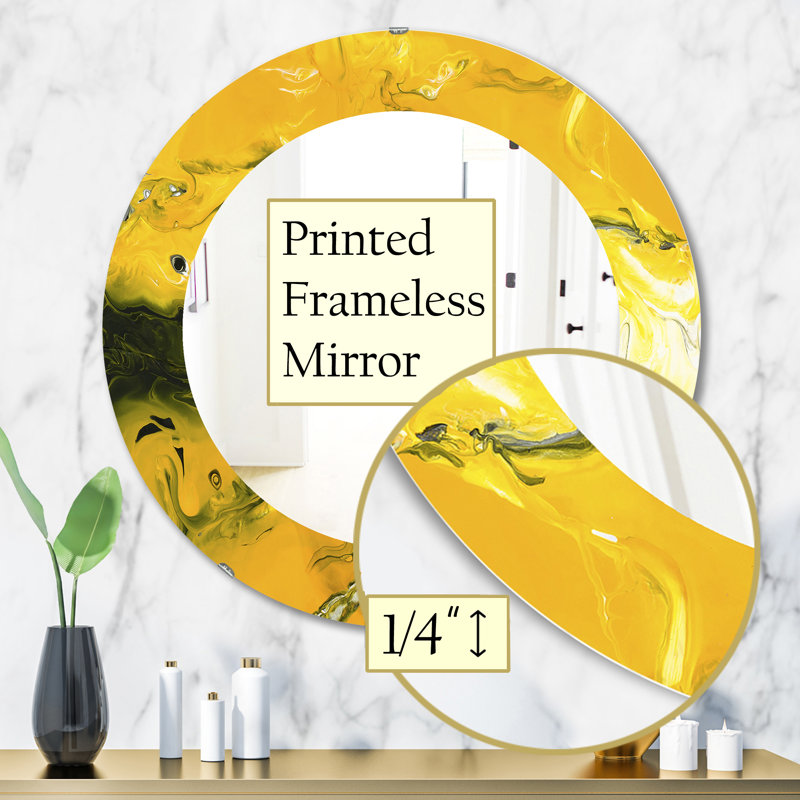 Miroir d'appoint mural marbré 2, H 31,5 po x l po