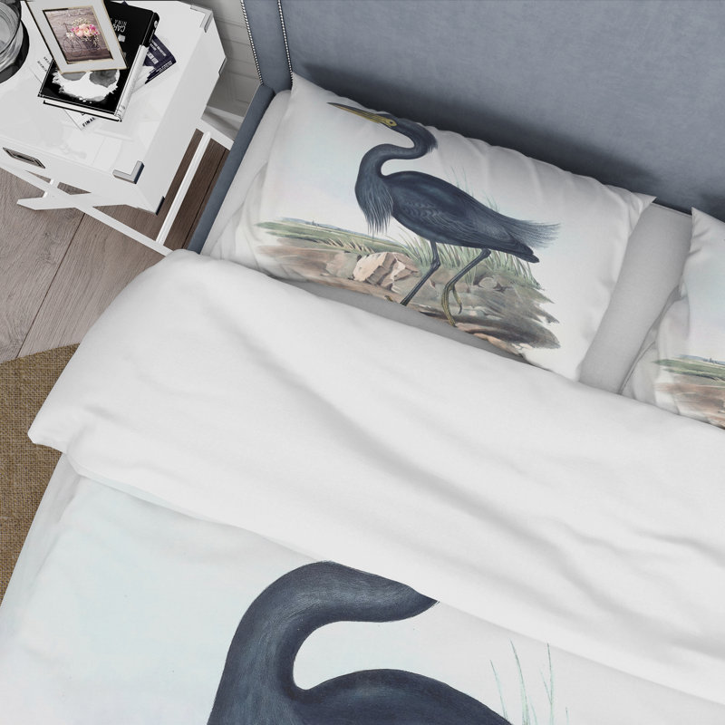 Ensemble de housse de couette Traditional Vintage Birds III - microfibre de polyester