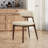 Modern Fully Assembled Dining Chairs Set of 2, White Faux Leather with Black Solid Wood Legs-911210504-920054650