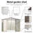 8 Feet Outdoor Storage In Cream White, Garden Shed With Aluminum Alloy Frame, Hinge Door And Foundation For Big Tool Building Room Shed, White Door, Air Circulation-118959976