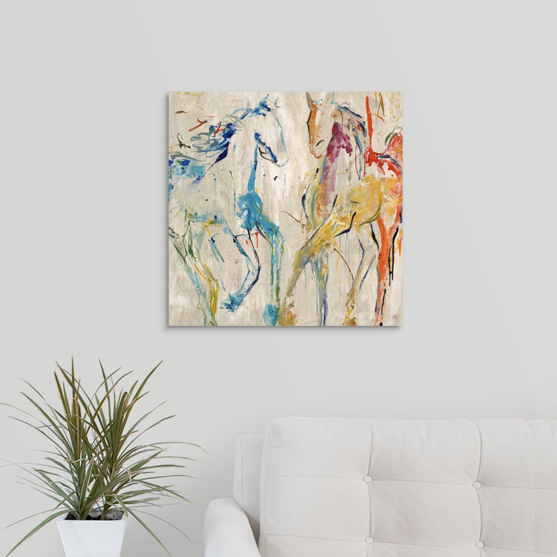 "Tolya Horse Dance" par Aniha, reproduction d'art sur toile, H 20 po x l 20 po x P 1,5 po