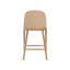 Tabouret de comptoir Boucle avec assise rembourrée et dossier tissé en algues-113055858