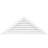 Triangle Surface Mount Non-Functional Standard Frame PVC Gable Vent 11/12 Pitch-43315892