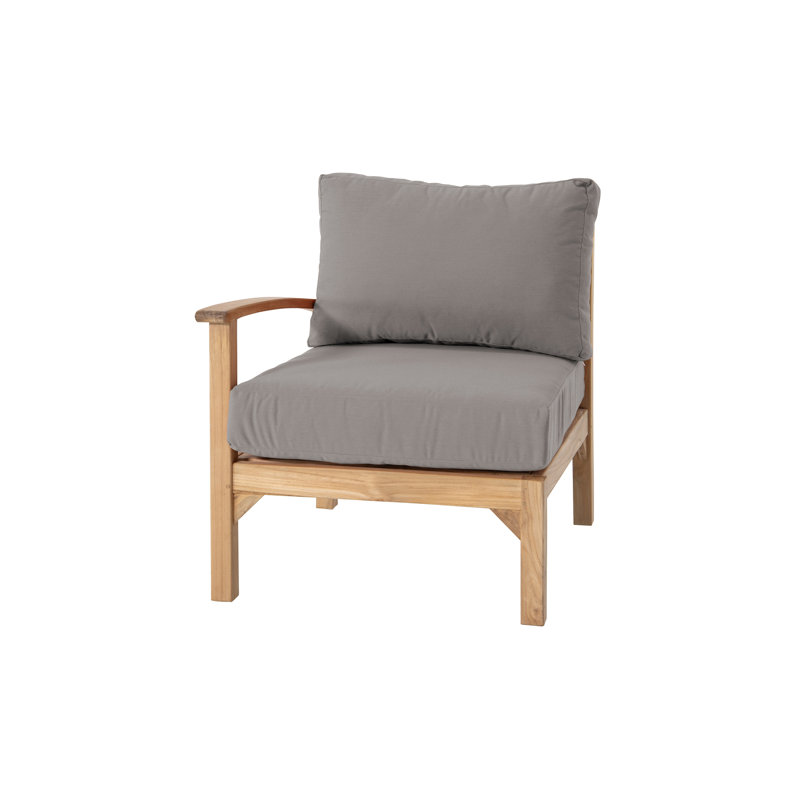 Fauteuil club d'extérieur en teck Huntington, Taupe