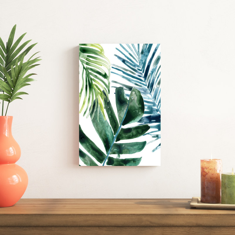 Mélange de feuilles tropicales I, H 18 po x l 12 po x P 1,25 po
