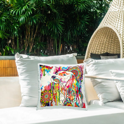 Housse et insert de coussin décoratif carré en polyester pour l'intérieur et l'extérieur