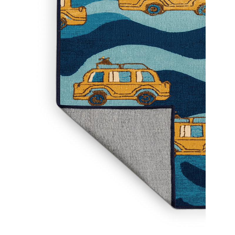 Tapis de transport gris lavable à la machine, Carré 4 pi