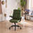 Office Chair, Ergonomic Computer Chair with Flip-up Arms Home Desk Chairs Comfy PU Leather Executive Mid Back Support Adjustable Height Tilt Lock Swivel Rolling Wheels, Green-144955316