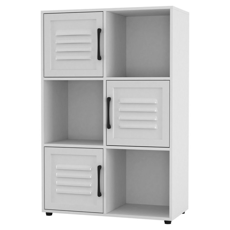 Berring 90.5cm H x 60cm W Cube Bookcase, White